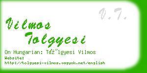 vilmos tolgyesi business card